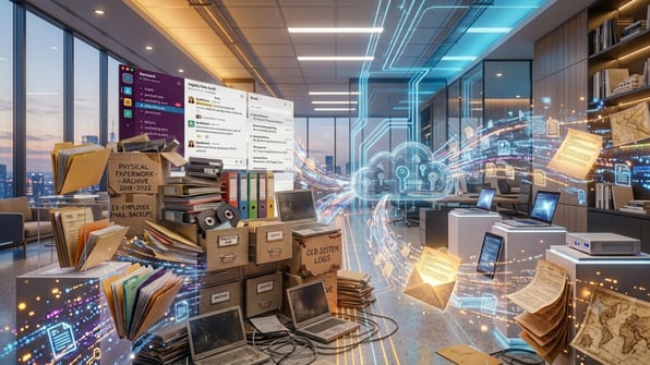 Dark data being extracted from an office setting