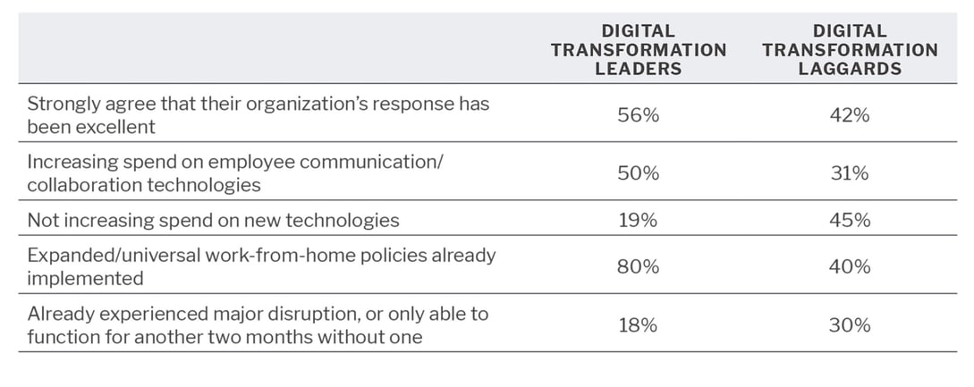 Digital Transformation: Leaders and Laggards