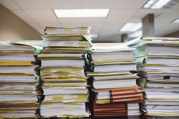 Piles of Paper Records 